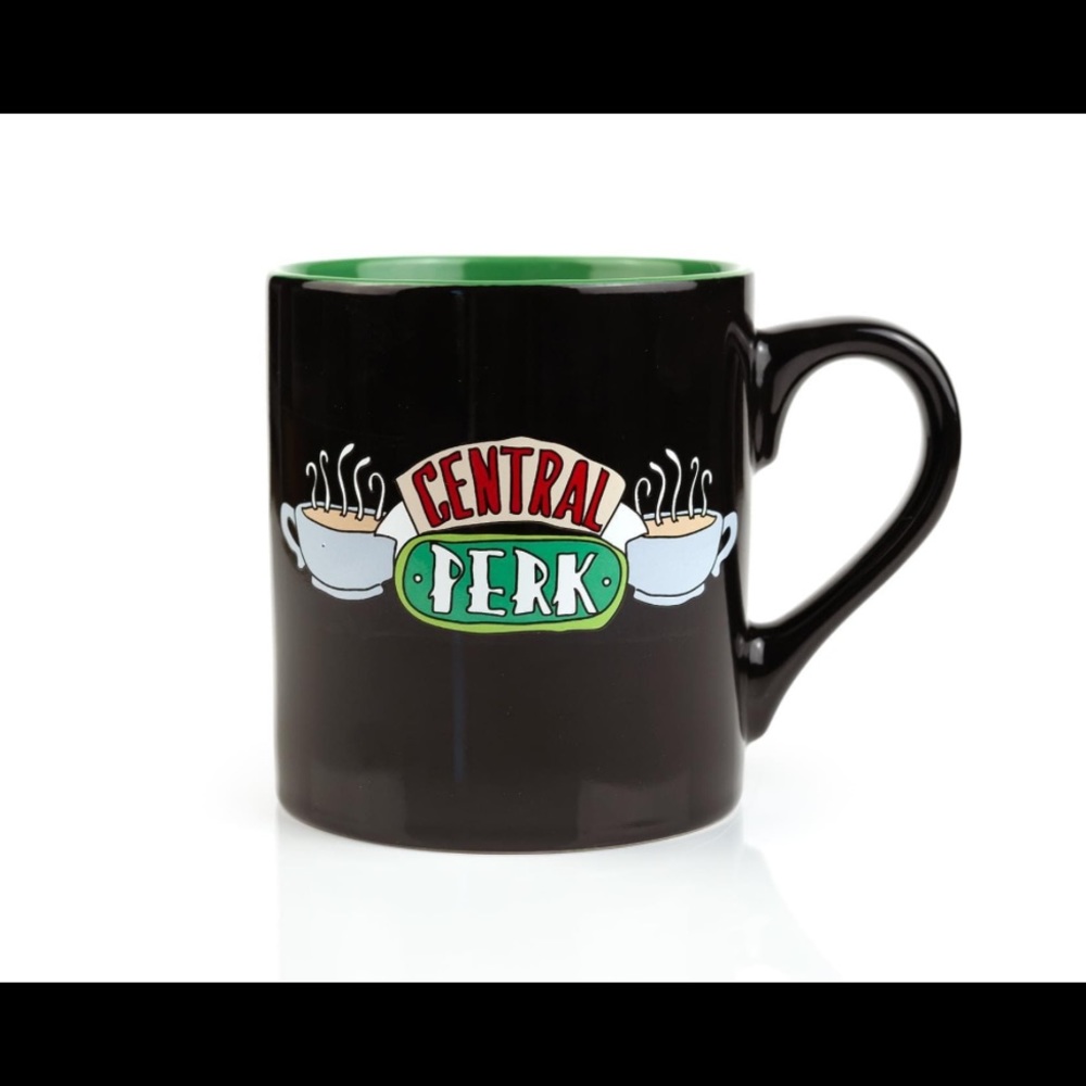 Black Ceramic Mug with Green Interior